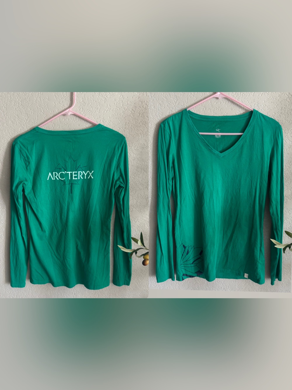 Arc'teryx Women’s Long-Sleeve V-Neck Top in Teal Green